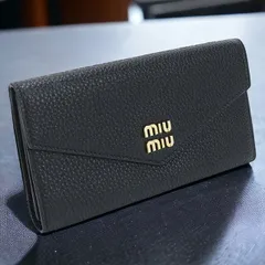 ミュウミュウ MIUMIU(OUTLET) 長財布 レディース 5MH024 2DT7 F0002 ヴィッテロダイノレザー長財布のサムネイル