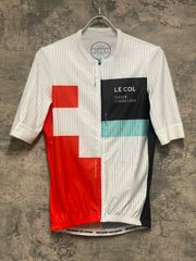JI065 ルコル LE COL 半袖 サイクルジャージ 白 黒 L FABIAN CANCELLARA