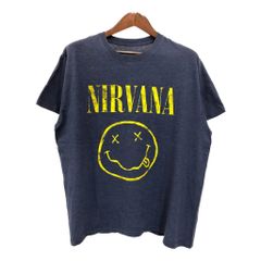 NIRVANA ニルヴァーナ 半袖Ｔシャツ バンド ネイビー(メンズ XL)中古 古着 U2271