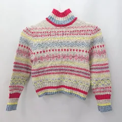 ◇ ⊇ ZARA ザラ デザイン柄 長袖 ボトルネックデザインニット サイズ130cm マルチカラー系 キッズ E  【1507280007303】