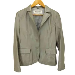 バルマン BALMAIN レザーテーラードジャケット レディース JPN：13号 