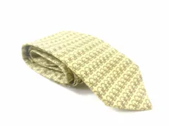 サルヴァトーレ・フェラガモ　Salvatore　Ferragamo　シルクネクタイ　パターン総柄　イエロー系　送料無料