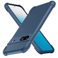 【新着商品】柔軟 指紋防止 軽量 Google Google Google 衝撃吸収 Pixel7 Pixel7 Pixel7 衝撃吸収 カバー 米軍MIL規格 [ストラップホール付き] TPU シリコン シリコン シリコン ケース 青 ケース スマホケース