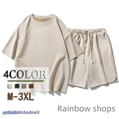 【新品未使用】セットアップ メンズ 上下セット半袖 Tシャツ ショートパンツ ハーフパンツ スポーツ ルームウェア alcp194