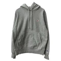 Champion ロゴスウェット パーカー S グレー チャンピオン フーディー プルオーバー リバースウィーブ 古着卸 アメリカ仕入 a709-5139
