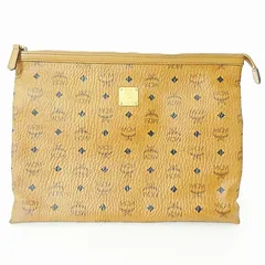 エムシーエム MCM クラッチバッグ セカンドバッグ レザー ロゴ柄 総柄 キャメル 0201のサムネイル