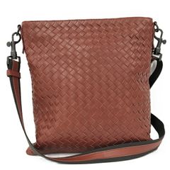 BOTTEGA VENETA ショルダーバッグ イントレチャート レザー ブラウン