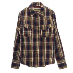 ディレイバイウィンアンドサンズ チェック 長袖 コットンシャツ 1 ブラウン系 DELAY by Win&Sons 裏起毛 メンズ 古着 【240303】のサムネイル