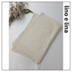 lino e lina リーノ エリーナ ベビーアルパカ ニット ショール アイボリー(74E＋4359)25F