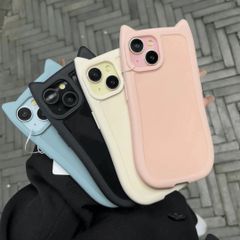 スマホケース iPhone 16用ケース ケース シリコン iphone16 カバー  猫耳 耐衝撃 アイフォンカバーケース 16カバー ソフト 対応機種 iPhone16 iPhone16pro iPhone16promaxケースfengxz82