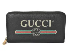 グッチ 未使用 財布 GUCCI 長財布 ヴィンテージロゴ プリント 496317 ブラック 