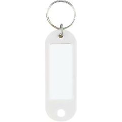 （まとめ買い）コクヨ キーホルダー型名札 片面表示用 白 10個パック ナフ-200WX10 【×3セット】