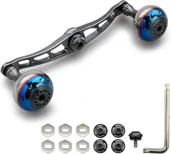 新品未使用✴︎オーロラ✴︎4mm厚95mm✴︎アブ.ダイワ用ストレートハンドル 新品未使用✴︎オーロラ✴︎4mm厚95mm✴︎アブ.ダイワ用