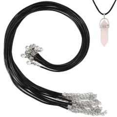 【迅速発送】ネックレスチェーン 合皮 ネックレスコード 20本セット diyネックレス紐 レザー チョーカー 紐 アクセサリーパーツ ハンドメイド材料 長さ調節可能 DIY用 手芸用品 DIYのブレスレット/ネックレス/チャーム/バッグの装飾品用 ロブスターバ