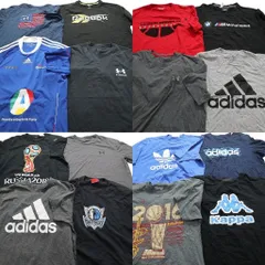 古着卸 まとめ売り スポーツブランドMIX 半袖Tシャツ 16枚セット (メンズ L ) アディダス カッパ リーボック 中古 古着 NA0900