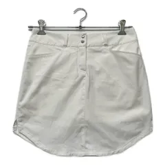 中古 レディース アディダス adidas スカート L 白 ホワイト 一体型インナーパンツ付き