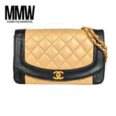 【デジタル鑑定書付き】CHANELダイアナマトラッセショルダーバッグ シングルフラップ ラムスキン