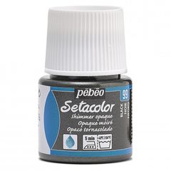 99 ブラック 45ml セタカラー不透明シマー色 濃色生地にも描ける 布用絵具 ぺべオ(Pebeo)