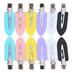 【人気商品】跡クセ メイク 洗顔 ヘアピン ヘアクリップ 留め跡 女優 髪留め スタイリング フラット形 跡がつかない 跡がつかない 12個セット 前髪クリップ LYHMHAMY