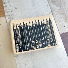 501・【残1】E-1111 Pencils  アメリカ　輸入スタンプ 鉛筆　ペンシル　ラバースタンプ　スタンパーズ　　ラバースタンプ　ハンドメイド　スクラップ　おすそ分けファイル　コラージュ 海外スタンプ　ジャンクジャーナル　日記　ハンドメイド日記　手帳