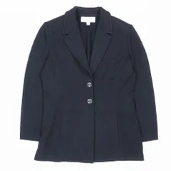 セントジョン ST JOHN ウール レーヨン ツイル ニット テーラード ジャケット ブレザー 2B ブルゾン アウター 6 M 黒 ブラック ur58 /TNT