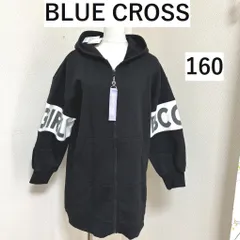 新品 BLUE CROSS girls ブルークロスガールズ 裏起毛 スウェット パーカー 黒 ブラック 160 子ども服 子供服 ジュニア 女の子 キッズ 秋冬 防寒 あったか 長袖 フード付き カジュアル おしゃれ 通学 通園 プレゼント