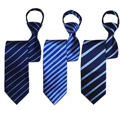 [NASEBEMU] ネクタイ ワンタッチ メンズ 3秒装着 3本セット 結ばない 簡単 ジッパー式 ワンタッチネクタイ 入学式 成人式 卒業式 就職 結婚式 冠婚葬祭 父の日 礼服 礼装 法事 おしゃれ カジュアル 黒ネクタイ 黒 青 ネイビー ストライ