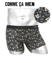新品 未使用 コムサメン COMME CA MEN 下着 ボクサーパンツ メンズ コミックフラワーPT 516399 ブラック
