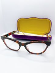 GUCCI/グッチ　メガネ　眼鏡　度入り　フレーム　ハバナ/ゴールド