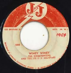 ジャマイカ7” The Kingstonians And JJ All St Winey Winey / I Dont Care none JJ Records /00050