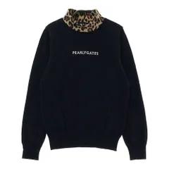 美品 パーリーゲイツ グラデーション ハイネック ニット ワンピース レオパード 美品 パーリーゲイツ グラデーション ハイネック ニット