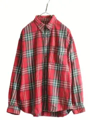 【お得なクーポン配布中!】 90s エディーバウアー チェック ボタンダウン フランネル シャツ メンズ L 古着 90年代 オールド Eddie Bauer アウトドア ネルシャツ ネル