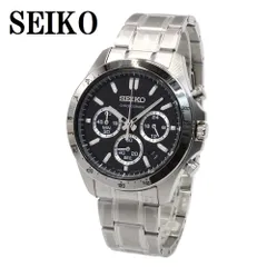 2024年最新】(セイコー )SEIKO Chronograph Black Dial Black Leather