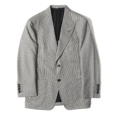 【美品】TOM FORD トムフォード ジャケット サイズ:50 / 千鳥格子 ピークドラペル 2つボタン テーラードジャケット / ブラック ホワイト 黒白 / アウター ブレザー 上着【メンズ】【中古】のサムネイル