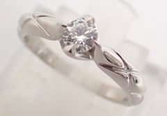 新品仕上げ済 CHANEL(シャネル) マトラッセダイヤリング Pt950 D0.19ct 4.3g 7.5号 8号 プラチナ 磨き済み 1Pダイヤ レディース 指輪