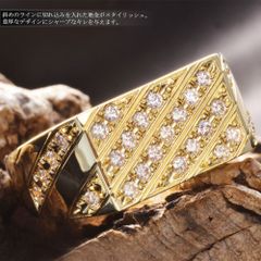 指輪 印台 メンズリング 幅広 18金 K18 18k ダイヤモンド イエローゴールド 日本製 刻印入り 鑑別書付き ごつい 太め 30代 40代 50代 プレゼント ギフト