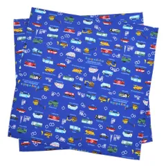 【数量限定】給食 ナフキン 2枚セット お弁当 スタンダード 男の子 45×45cm 正方形 アクセル全開はたらく車(ロイヤルブルー) ランチクロス カラフルキャンディスタイル N3937000