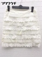 ◇ IENA イエナ サイドジップ 切替 レース フリル ミニ スカート サイズ38 オフホワイト系 レディース 【中古】 【1002800727315】