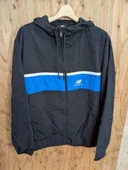 New Balance ナイロンジャケット Lサイズ ブルー×ブラック ウインドブレーカー