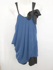 ◇ Daryl Diamond ダリルダイヤモンド パーティ 二次会 ミニ ワンピース サイズ9 ブルー系 ブラック レディース P  【1305240005556】