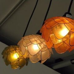 希少・美品】コイズミ 花びらシャンデリア 4灯 レトロ照明