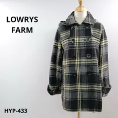 LOWRYS FARM ローリーズファーム チェック柄 コート ウール混 M