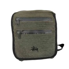 ステューシー Stussy old 00S ロゴ刺繍 スクエア型 ショルダーバッグ Y2K メンズ 表記無 