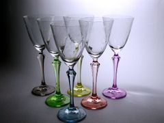 【ボヘミアグラス】　ワイングラス６脚セット　クリスタルグラス　新品