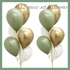 【12個セット】くすみカラー バースデー バルーン 誕生日 風船 装飾 フォト
