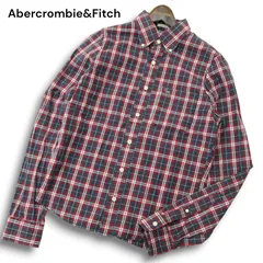Abercrombie&Fitch アバクロンビー＆フィッチ 通年 トナカイ刺繍★ 長袖 ボタンダウン チェック シャツ Sz.S　メンズ