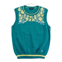 サイズ：LL CALLAWAY キャロウェイ 241-1119801 ニットベスト 花刺繍  グリーン系 [240101274713] ゴルフウェア レディース ストスト