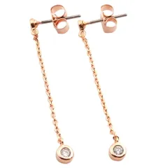 【A：ピンクゴールド × ピアス】[Cream dot. クリームドット公式] ピアス レディース チェーン 一粒 ビジュー ロング 揺れる 上品 大人 カジュアル オフィス 女性 結婚式 アクセサリー ギフト 