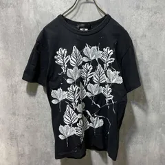 22ss BLACK COMME des GARCONS リーフプリントTシャツ Lサイズ ブラックコムデギャルソン 