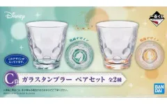 【中古】マグカップ・湯のみ アリエル＆ベル ガラスタンブラー ペアセット 「一番くじ ディズニー プリンセス Shining Dreams」 C賞